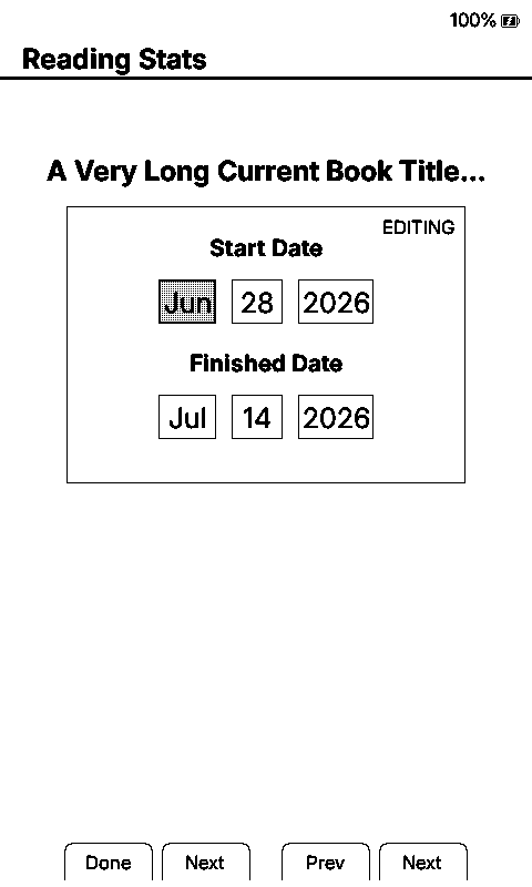 Book Dates editing