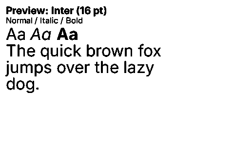 Inter Duet font specimen