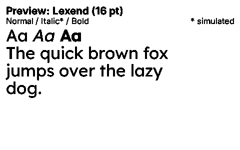 Lexend Duet font specimen