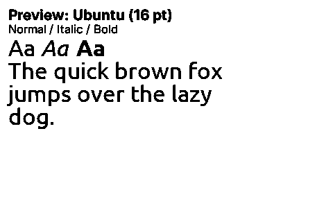 Ubuntu Duet font specimen